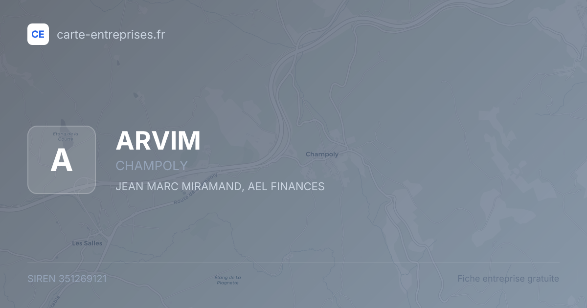 ARVIM — 351269121 — fiche entreprise
