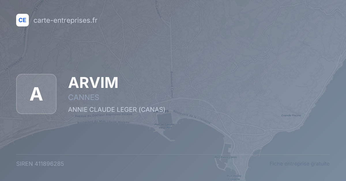 ARVIM — 411896285 — fiche entreprise