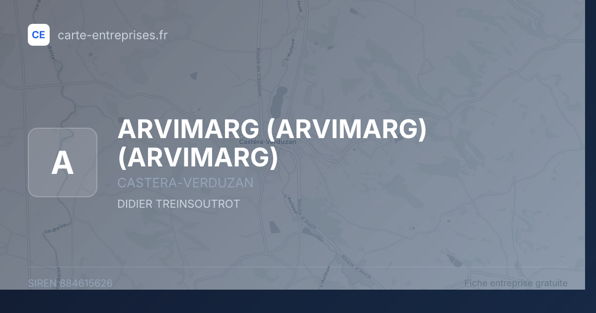 ARVIMARG (ARVIMARG) (ARVIMARG) — 884615626 — fiche entreprise