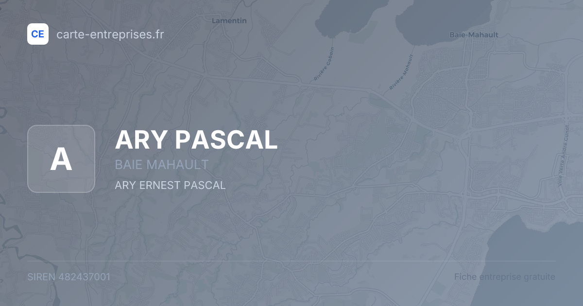 ARY PASCAL — 482437001 — fiche entreprise