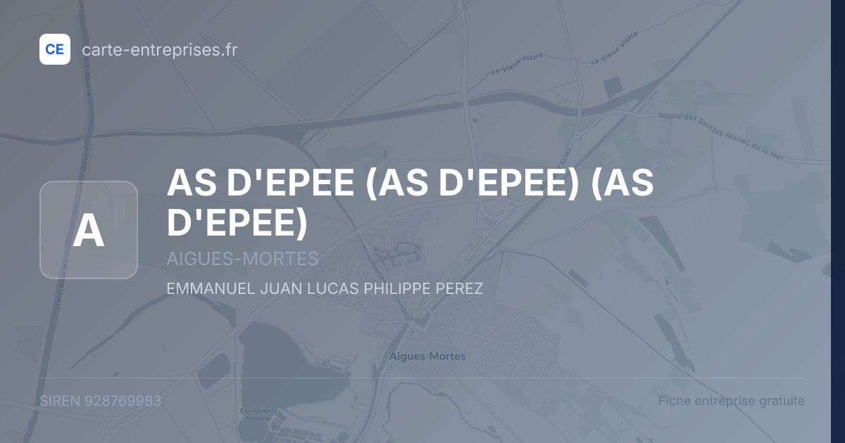 AS D'EPEE (AS D'EPEE) (AS D'EPEE) — 928769983 — fiche entreprise