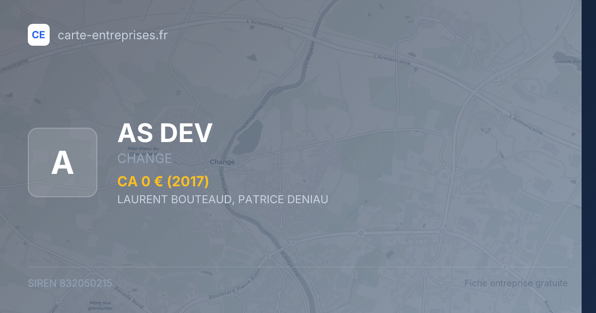 AS DEV — 832050215 — fiche entreprise