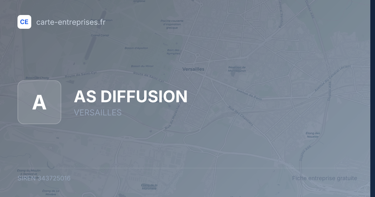 AS DIFFUSION — 343725016 — fiche entreprise
