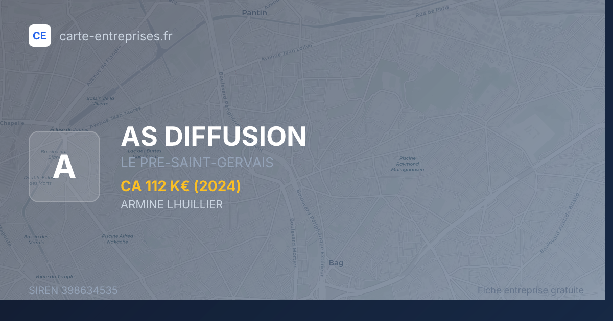 AS DIFFUSION — 398634535 — fiche entreprise