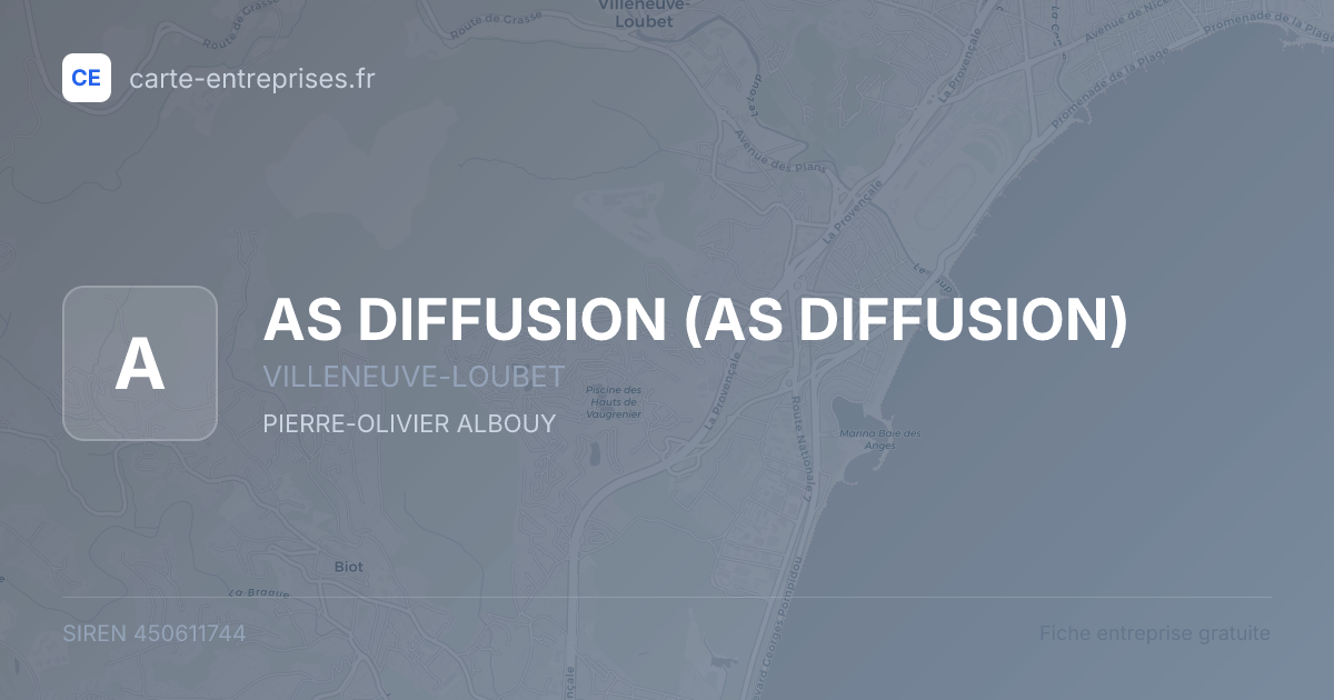 AS DIFFUSION — 450611744 — fiche entreprise