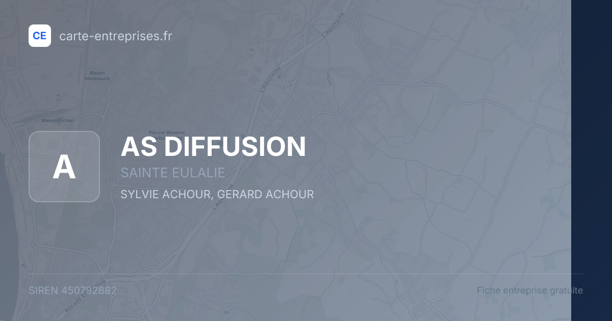 AS DIFFUSION — 450792882 — fiche entreprise