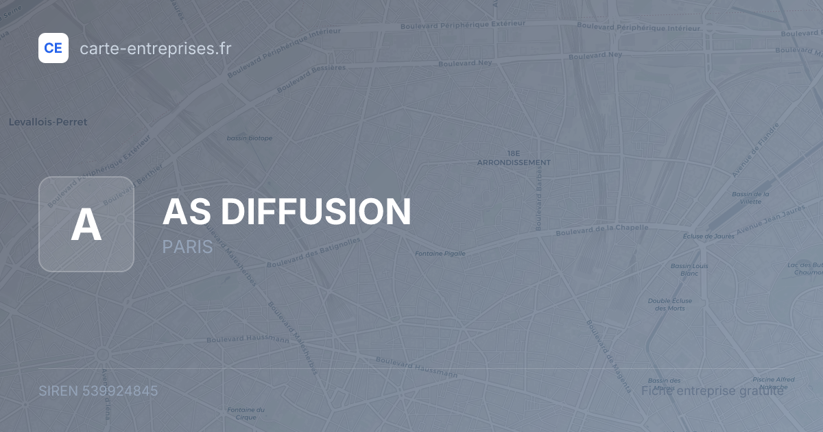 AS DIFFUSION — 539924845 — fiche entreprise