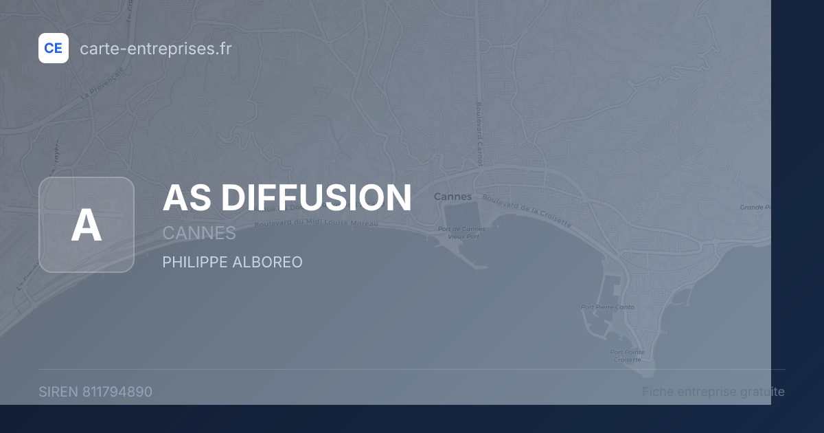 AS DIFFUSION — 811794890 — fiche entreprise