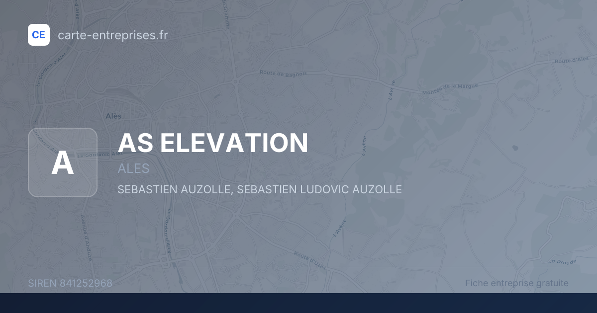 AS ELEVATION — 841252968 — fiche entreprise