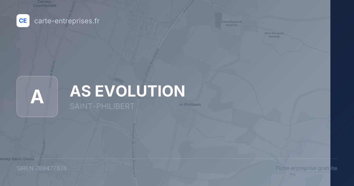AS EVOLUTION — 789477874 — fiche entreprise