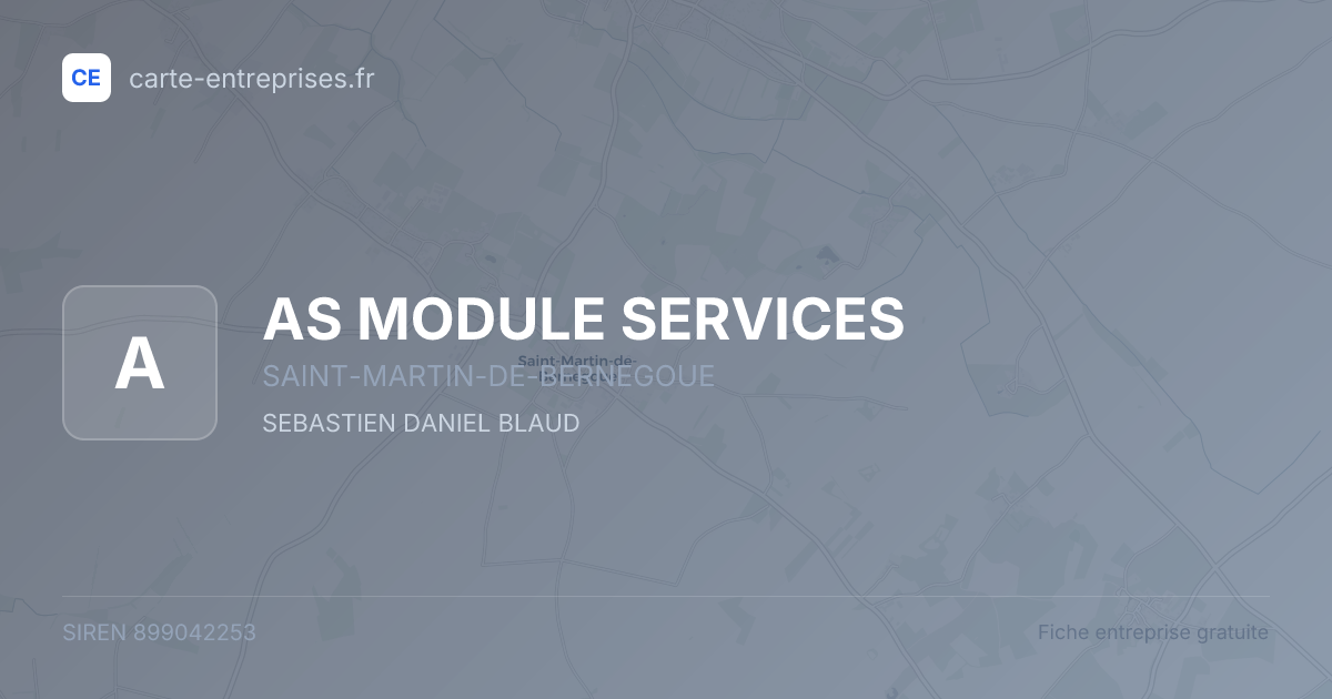 AS MODULE SERVICES — 899042253 — fiche entreprise