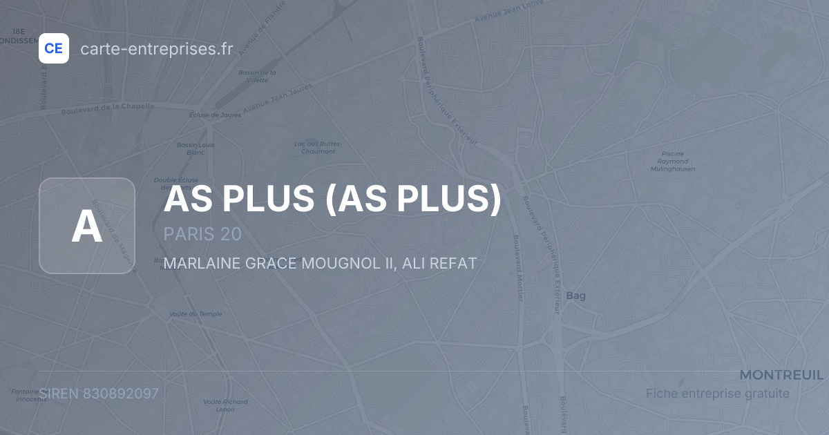 AS PLUS — 830892097 — fiche entreprise