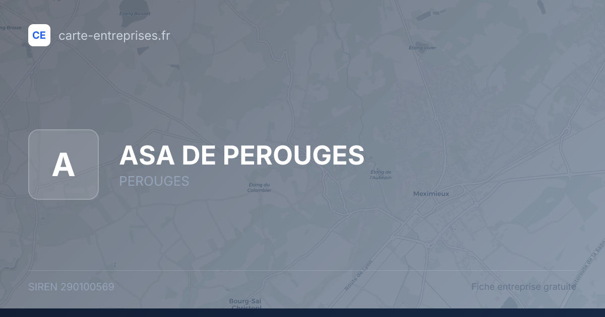 ASA DE PEROUGES — 290100569 — fiche entreprise