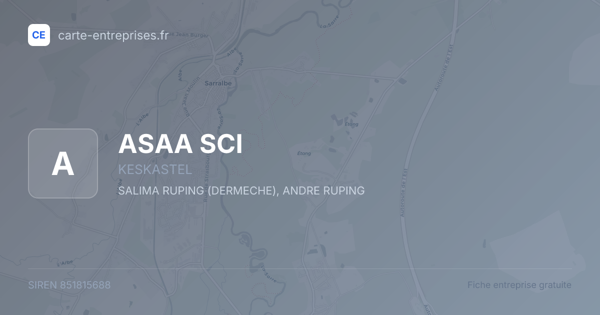 ASAA SCI — 851815688 — fiche entreprise