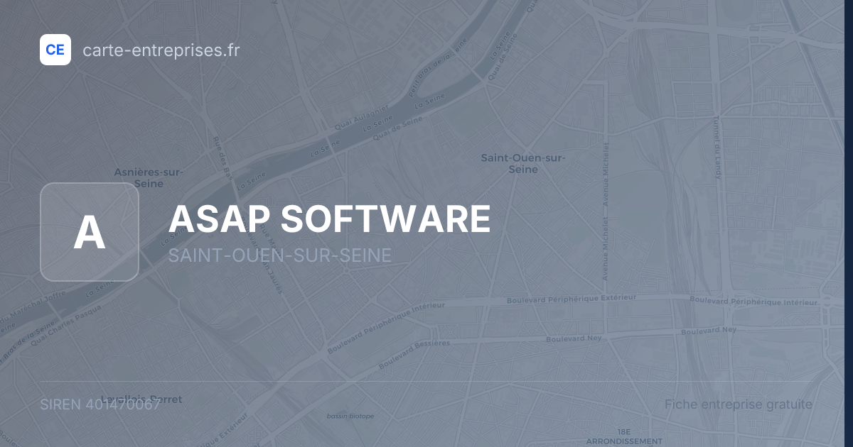 ASAP SOFTWARE — 401470067 — fiche entreprise