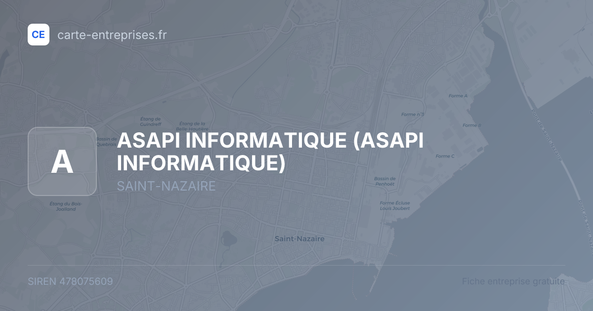 ASAPI INFORMATIQUE — 478075609 — fiche entreprise