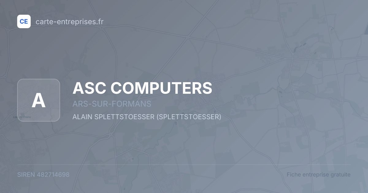 ASC COMPUTERS — 482714698 — fiche entreprise