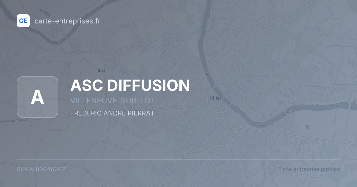 ASC DIFFUSION — 809462021 — fiche entreprise