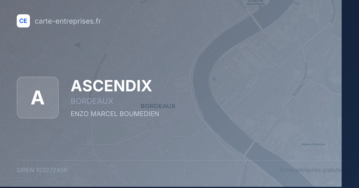 ASCENDIX — 103272456 — fiche entreprise