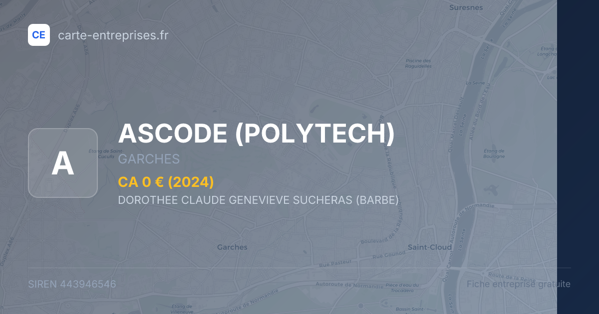 ASCODE (POLYTECH) — 443946546 — fiche entreprise