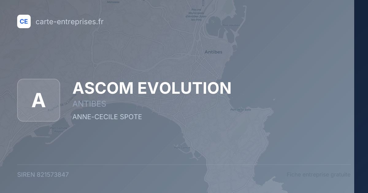 ASCOM EVOLUTION — 821573847 — fiche entreprise