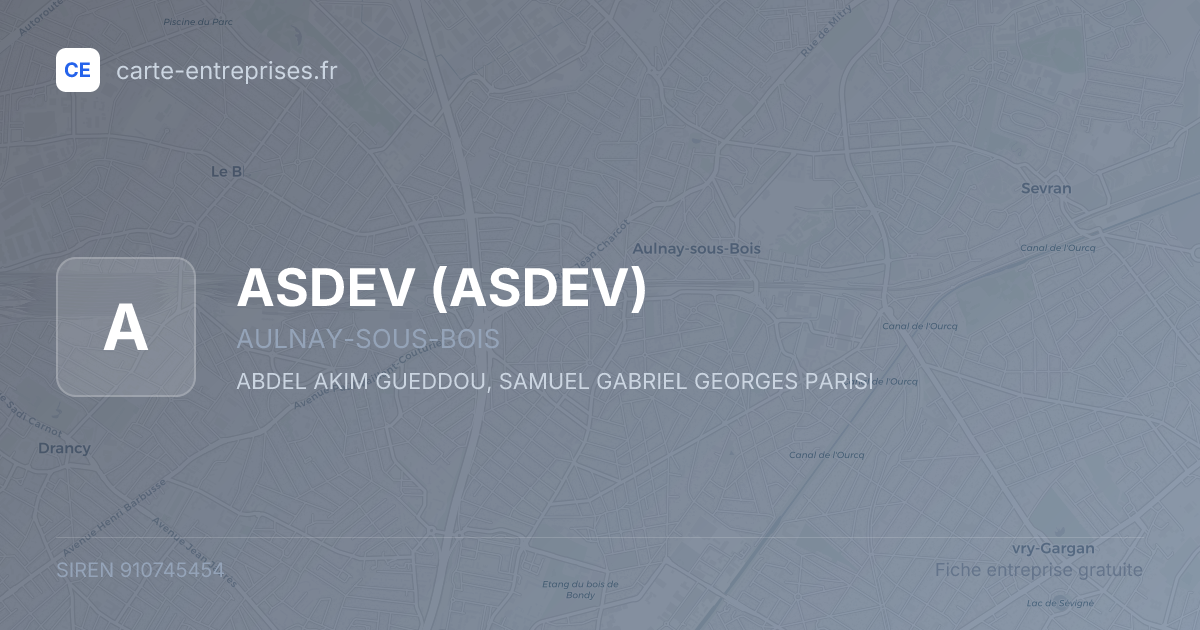 ASDEV — 910745454 — fiche entreprise