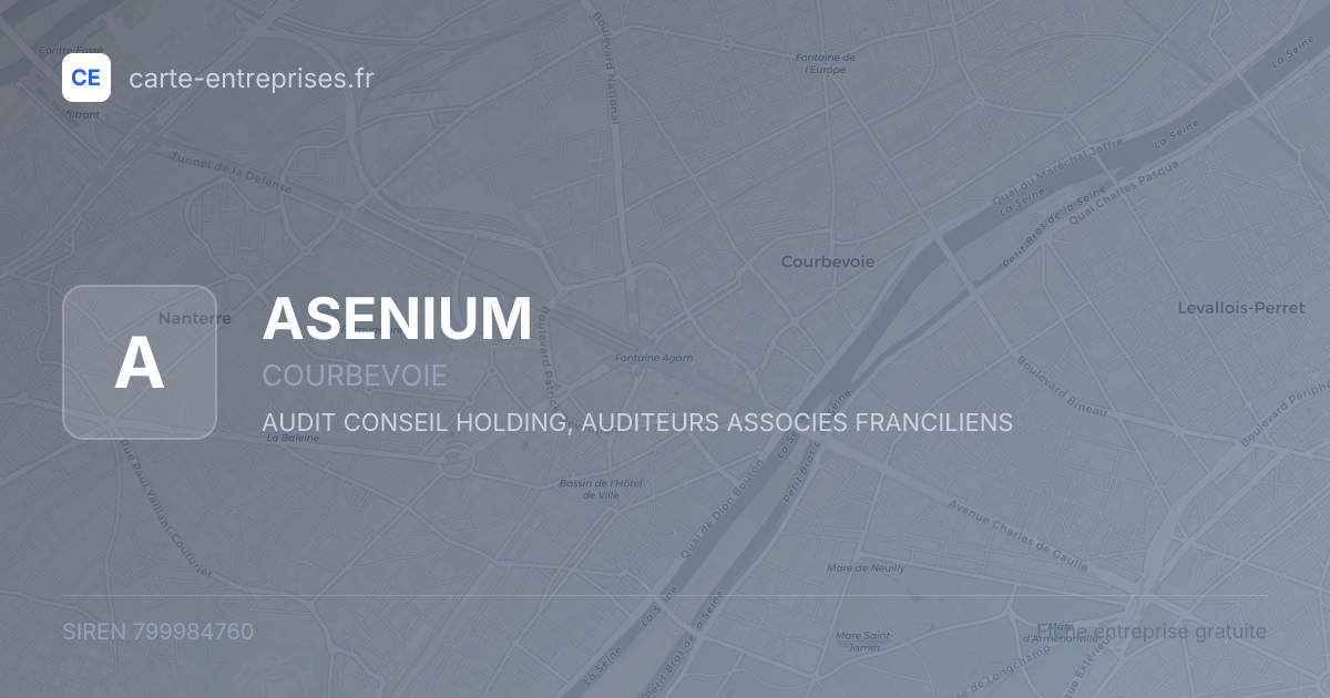 ASENIUM — 799984760 — fiche entreprise