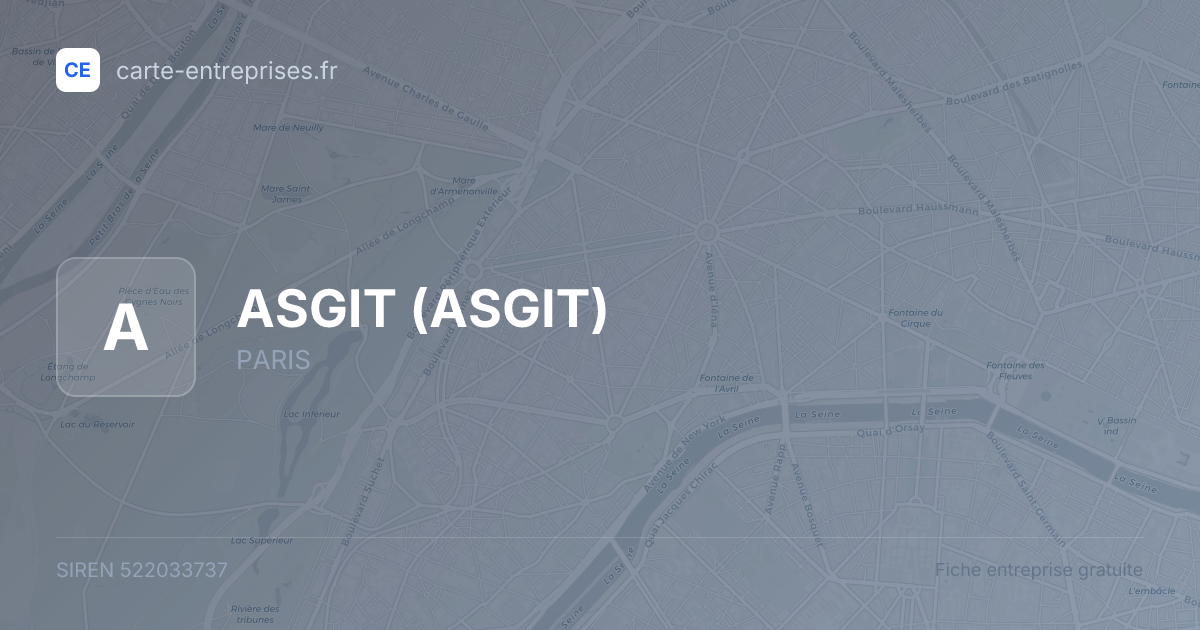 ASGIT — 522033737 — fiche entreprise