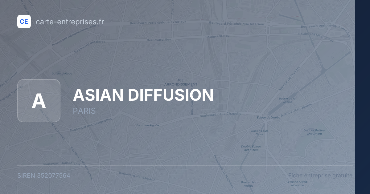 ASIAN DIFFUSION — 352077564 — fiche entreprise