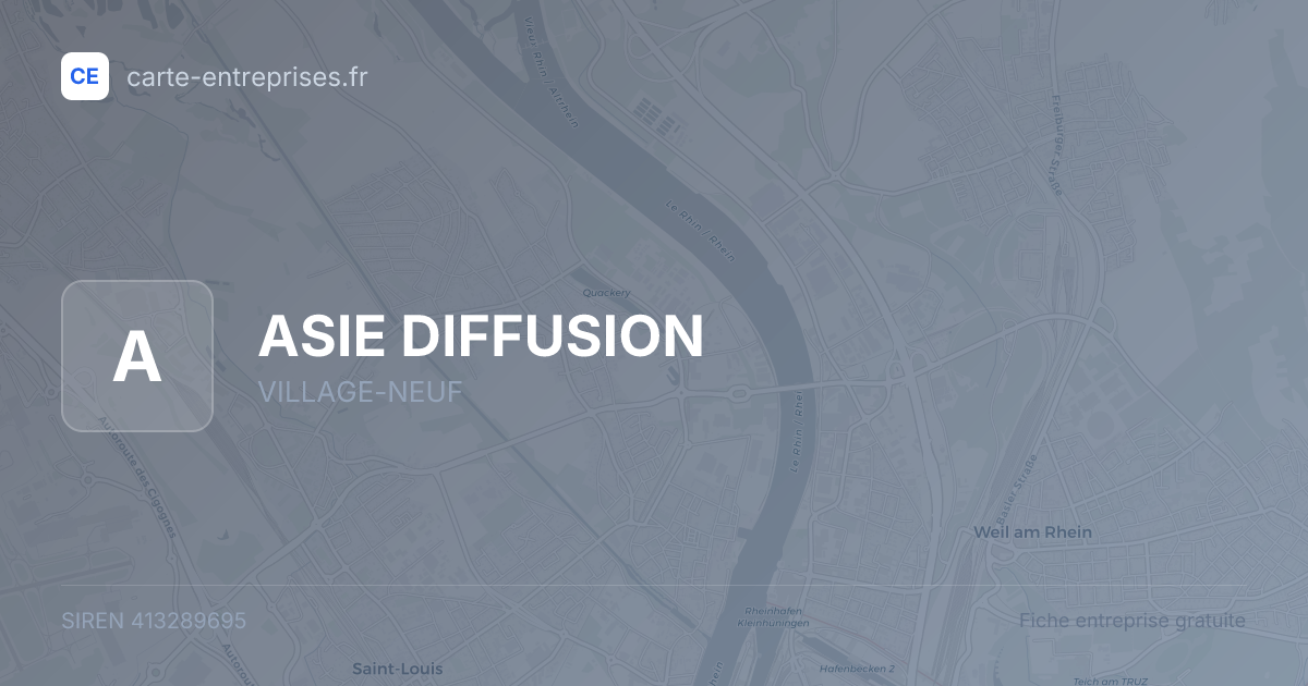 ASIE DIFFUSION — 413289695 — fiche entreprise