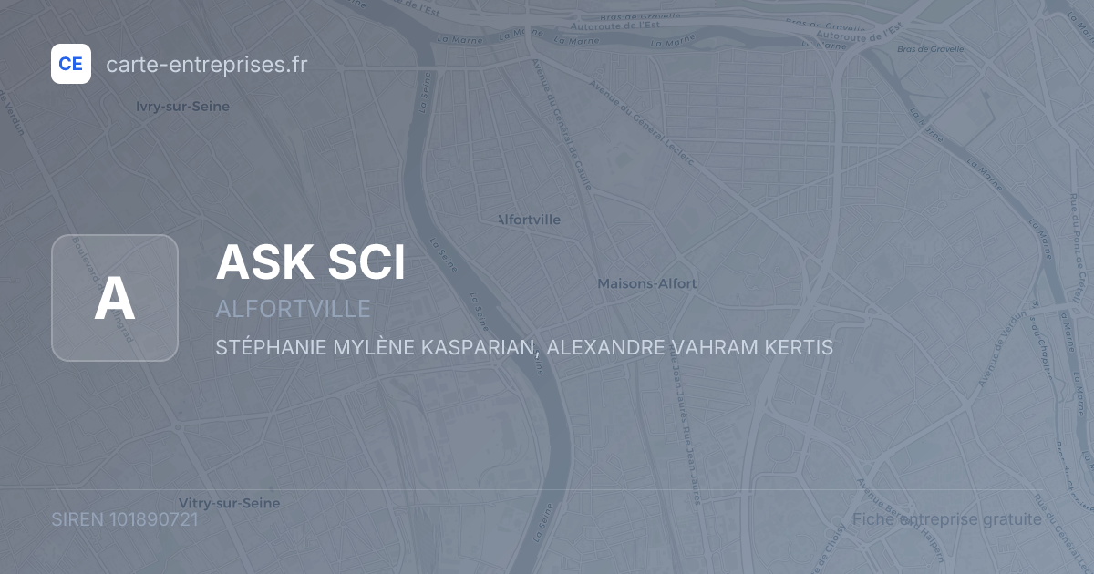 ASK SCI — 101890721 — fiche entreprise