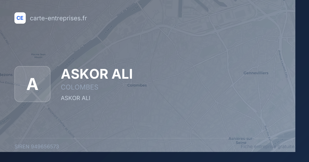 ASKOR ALI — 949656573 — fiche entreprise