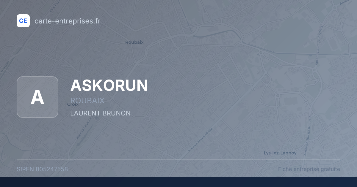 ASKORUN — 805247558 — fiche entreprise