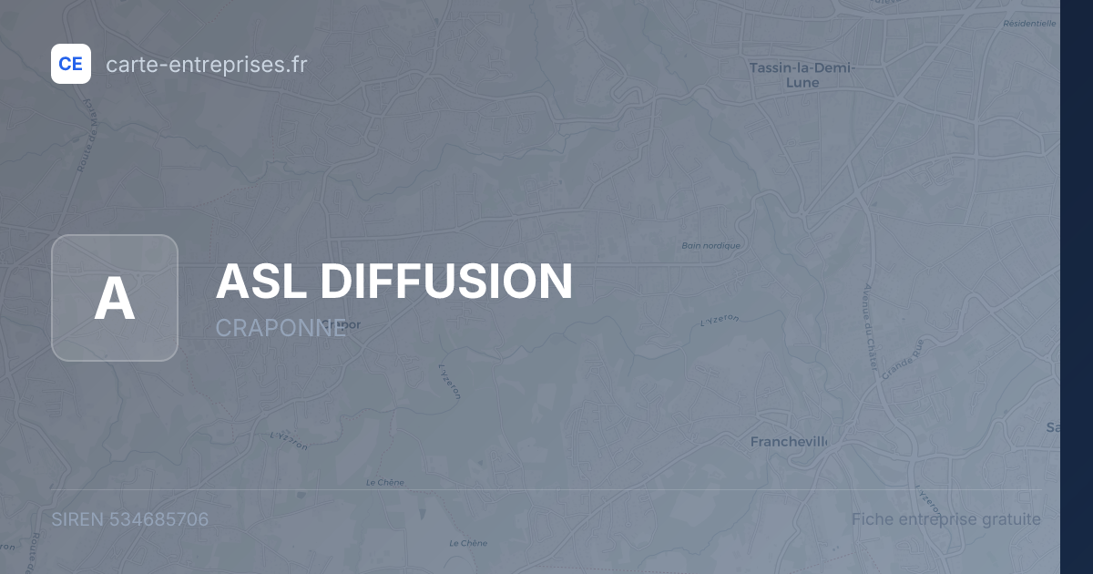 ASL DIFFUSION — 534685706 — fiche entreprise