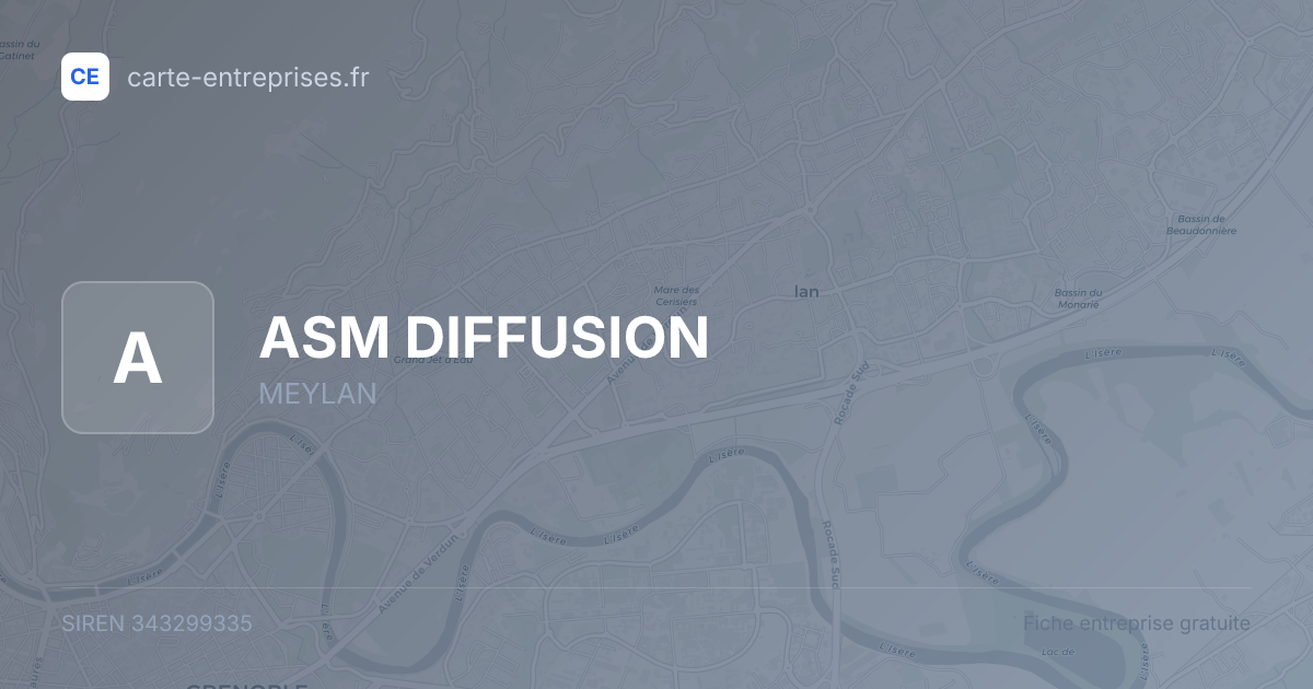 ASM DIFFUSION — 343299335 — fiche entreprise