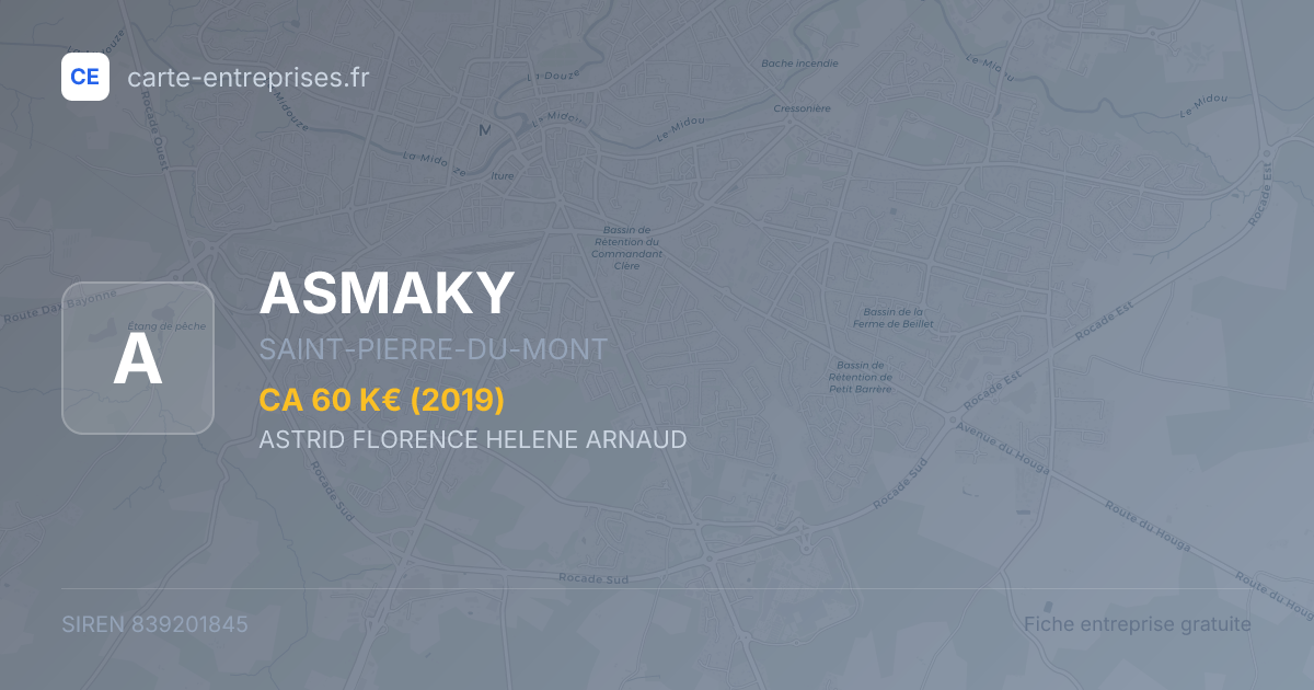 ASMAKY — 839201845 — fiche entreprise