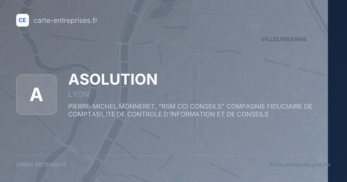 ASOLUTION — 487899874 — fiche entreprise