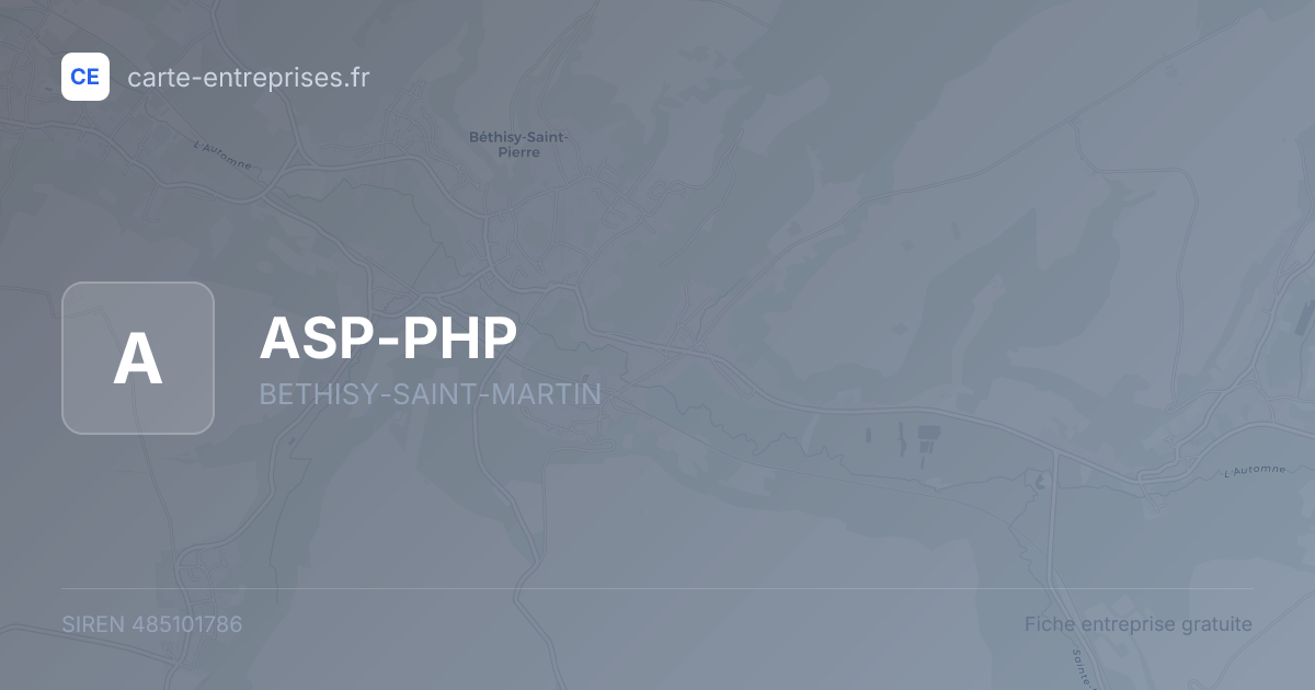 ASP-PHP — 485101786 — fiche entreprise