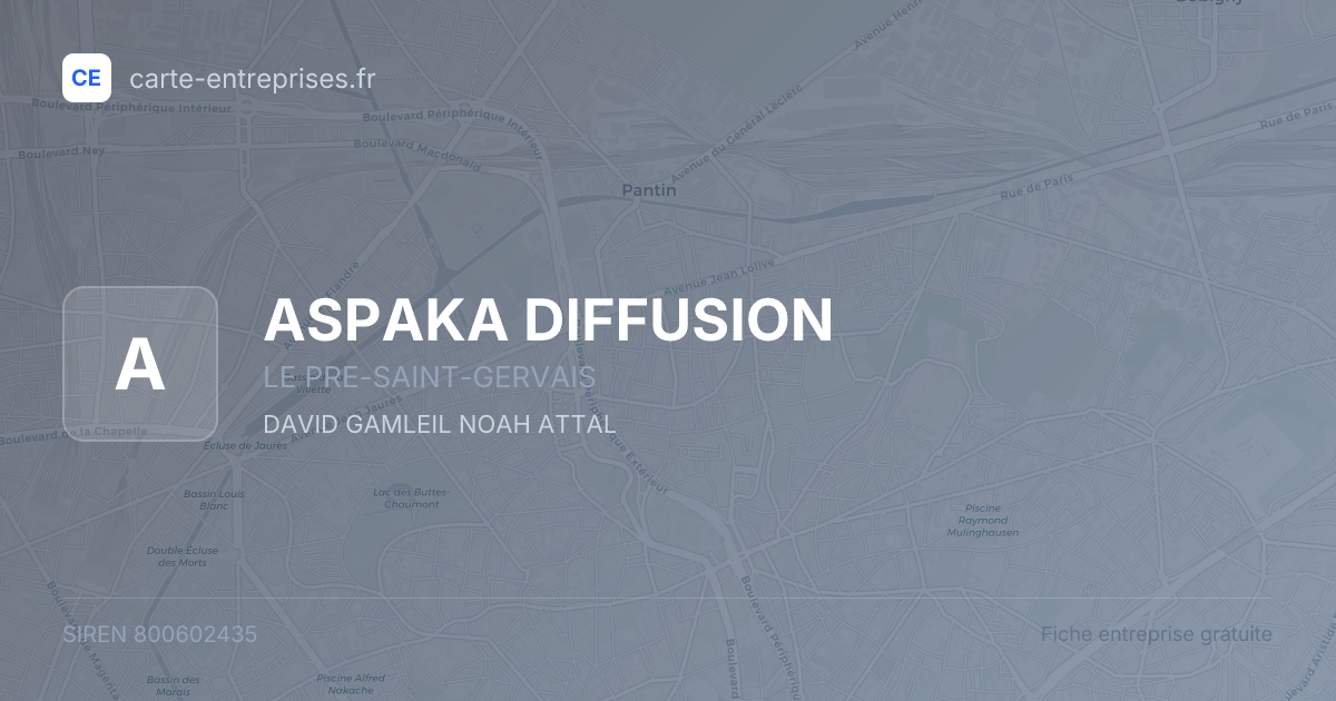 ASPAKA DIFFUSION — 800602435 — fiche entreprise