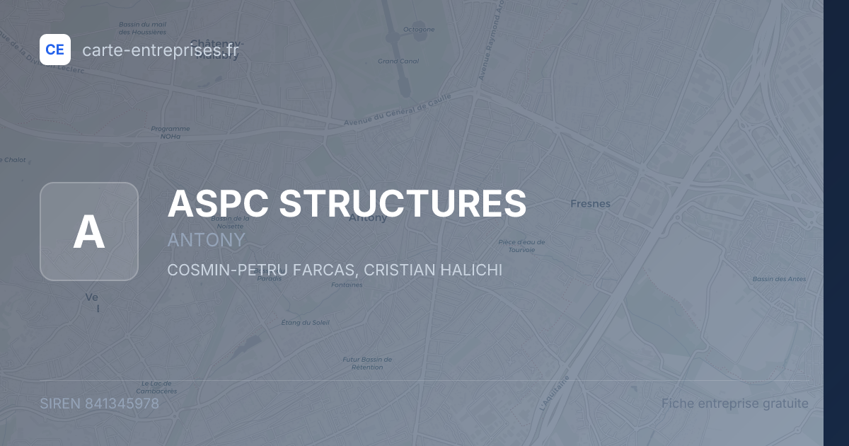 ASPC STRUCTURES — 841345978 — fiche entreprise
