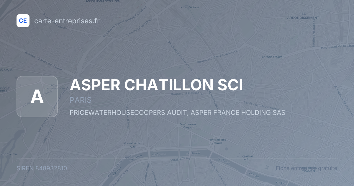 ASPER CHATILLON SCI — 848932810 — fiche entreprise