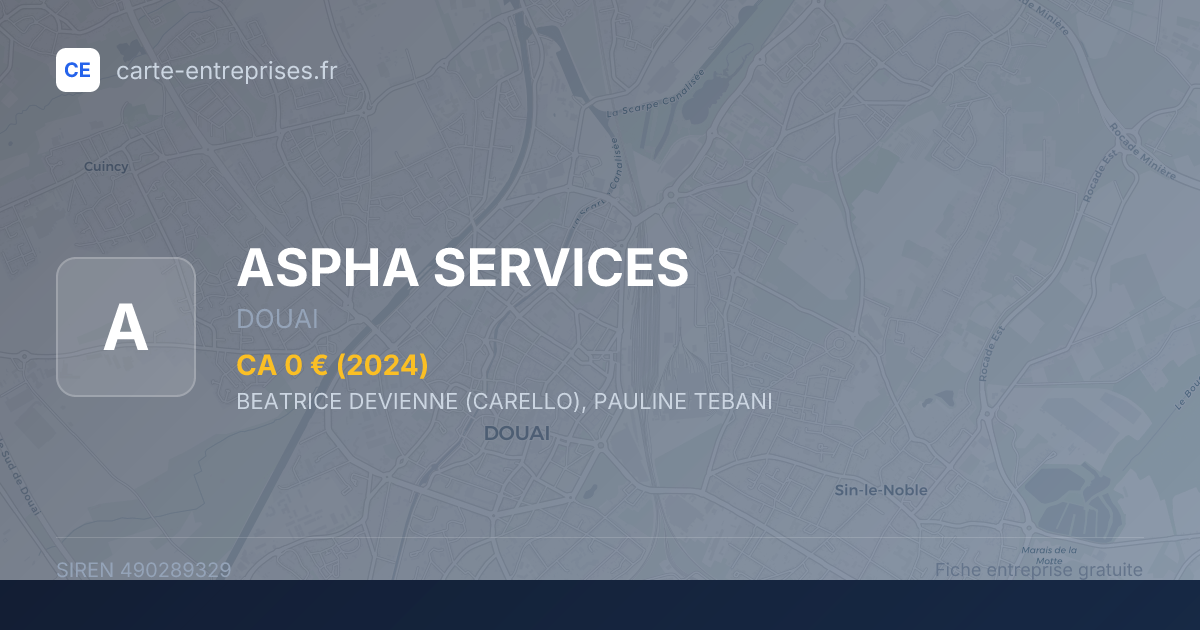 ASPHA SERVICES — 490289329 — fiche entreprise