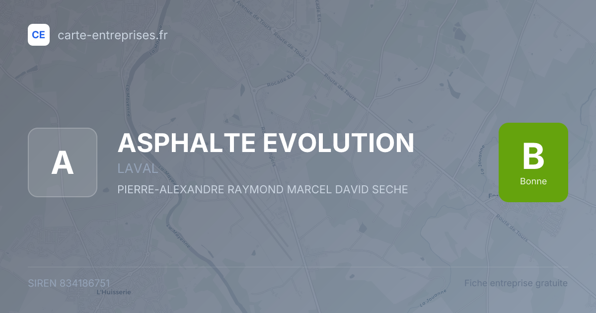 ASPHALTE EVOLUTION — 834186751 — fiche entreprise