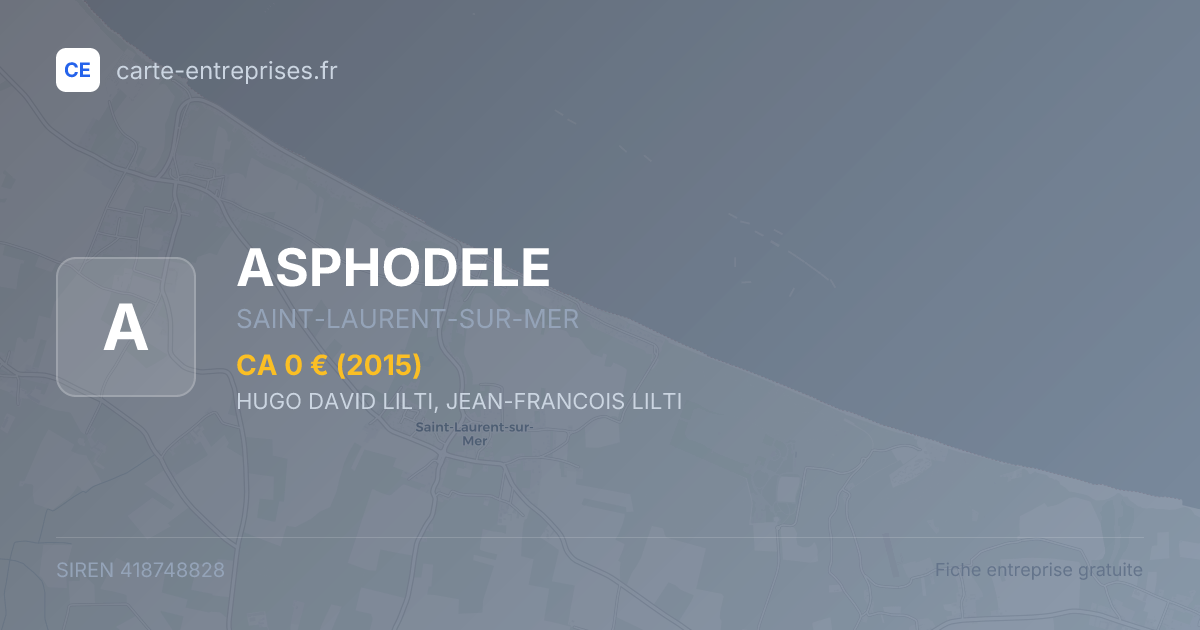 ASPHODELE — 418748828 — fiche entreprise