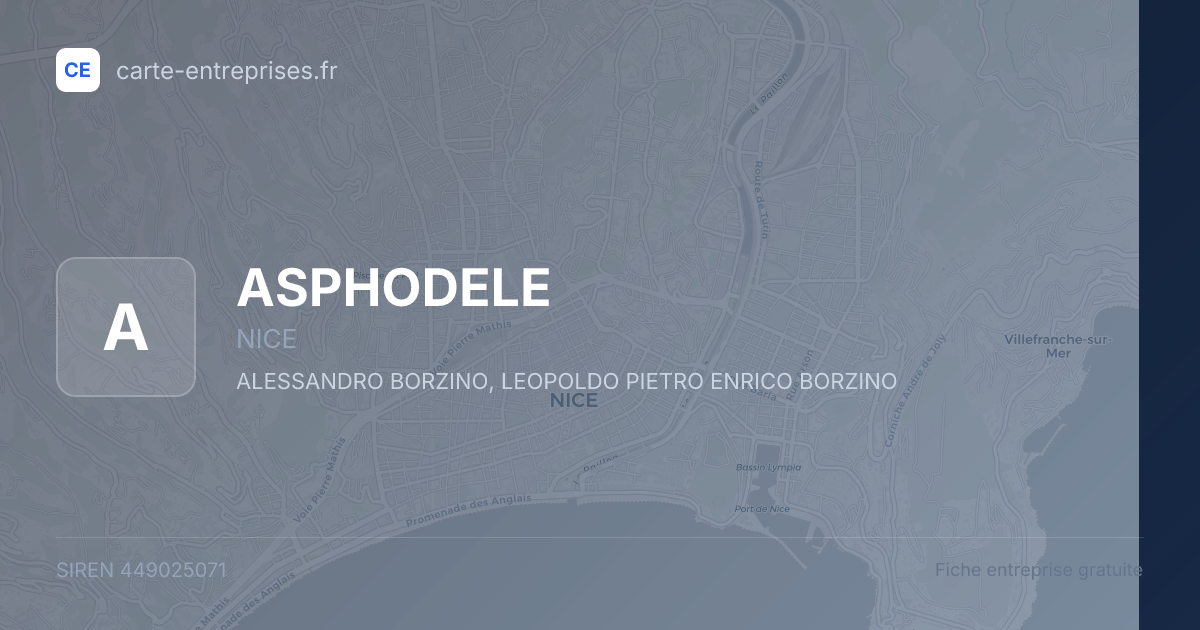 ASPHODELE — 449025071 — fiche entreprise