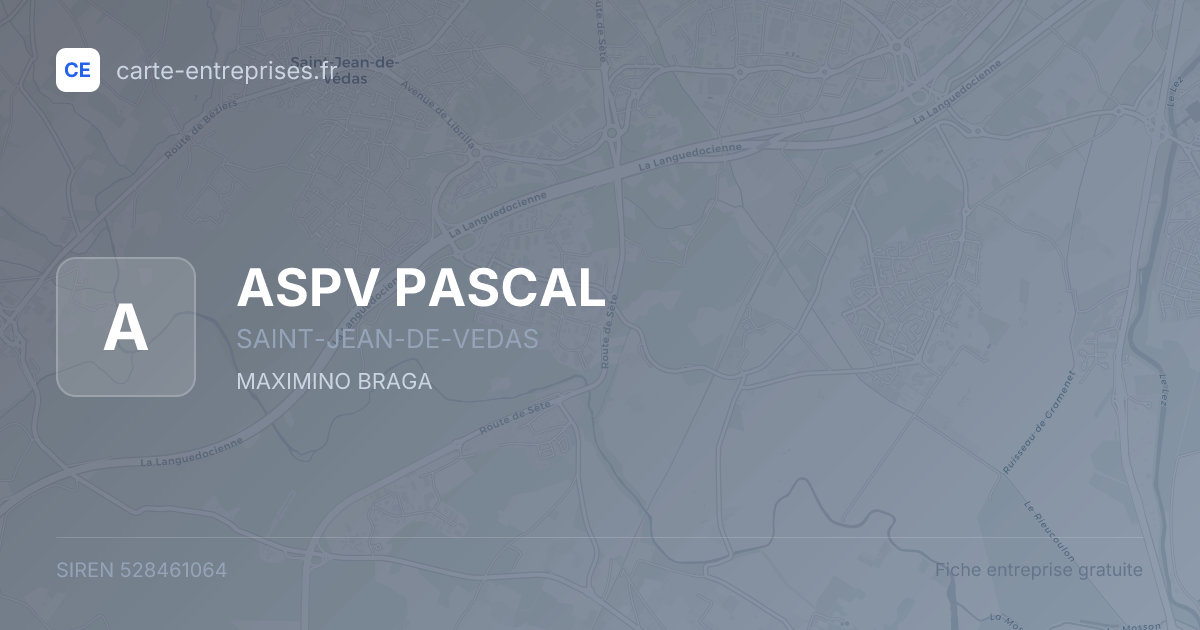 ASPV PASCAL — 528461064 — fiche entreprise