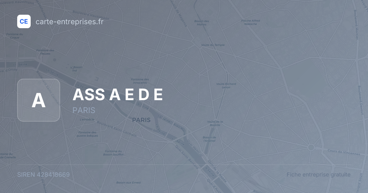 ASS  A E D E — 428418669 — fiche entreprise