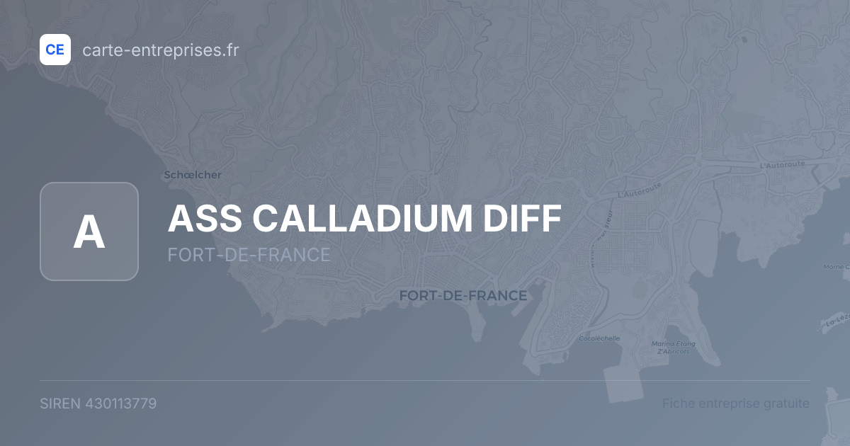 ASS CALLADIUM DIFF — 430113779 — fiche entreprise