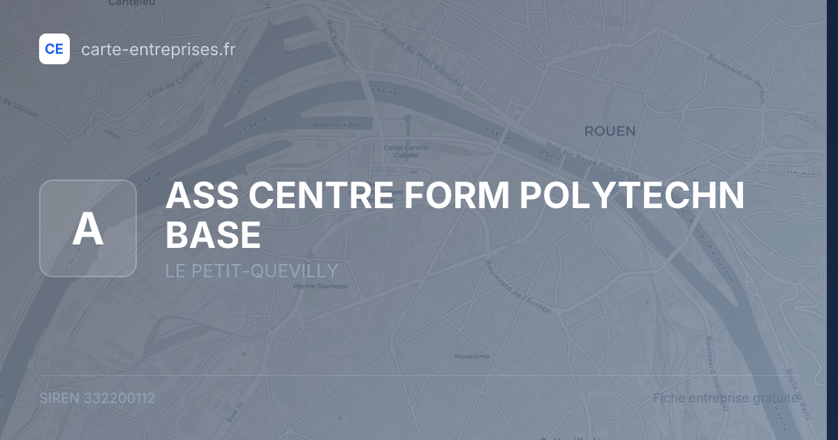 ASS CENTRE FORM POLYTECHN BASE — 332200112 — fiche entreprise