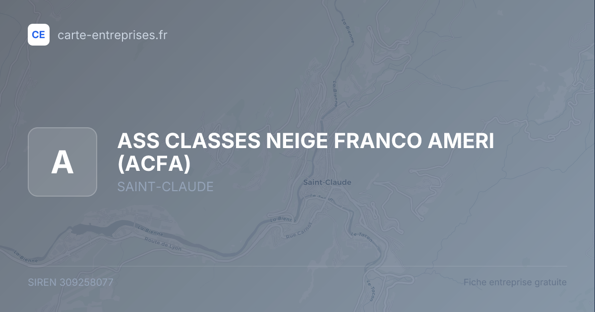ASS CLASSES NEIGE FRANCO AMERI (ACFA) — 309258077 — fiche entreprise